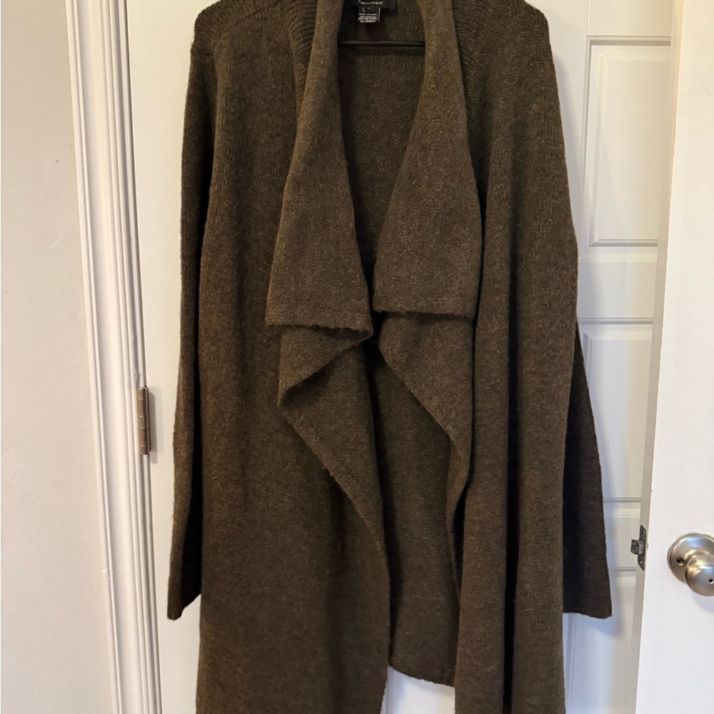Karen Kane Dark Brown Drape Cardigan